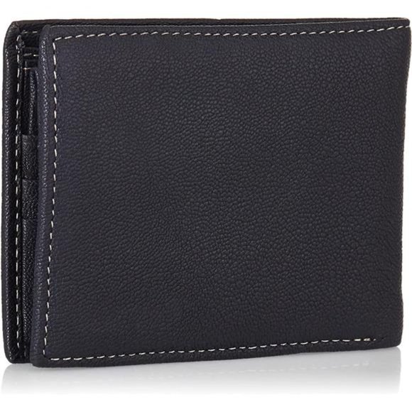 MEN'S Leather RFID Blocking Passcase Security Wallet Navy Blue - Picture 2 of 6
